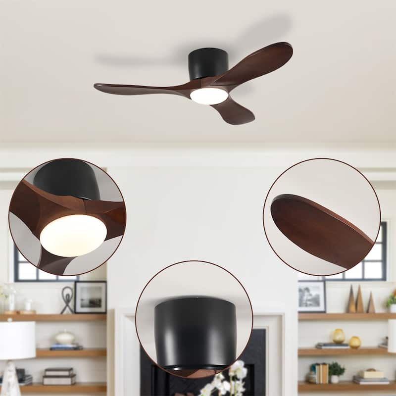 42-inch Ceiling Fan with Light and Remote Control, Reversible DC Motor