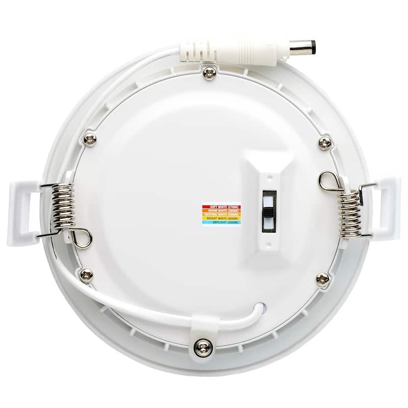 10 Watt LED Direct Wire Downlight Edge-lit 4-Inch CCT Selectable Round Remote Driver