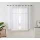 preview thumbnail 47 of 117, HLC.me 2 Piece Semi Sheer Voile Window Curtain Drapes Grommet Top Panels Bedroom, Living Room - Set of 2 panels 54 W x 54 L - White