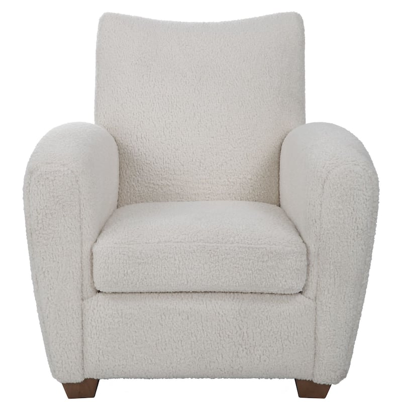 Uttermost 23682 Teddy 31" Wide Plywood and Rubberwood Framed Arm Chair - Off White