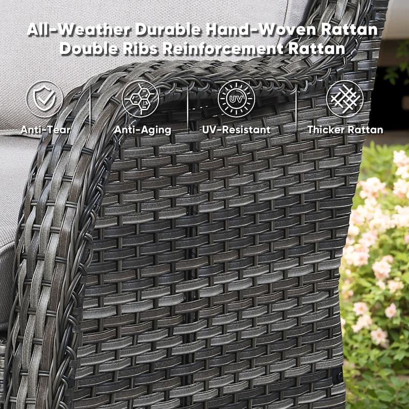 779657388297 Outdoor Swivel Glider Chairs with 4Inch 5Inch 6Inch Cushion