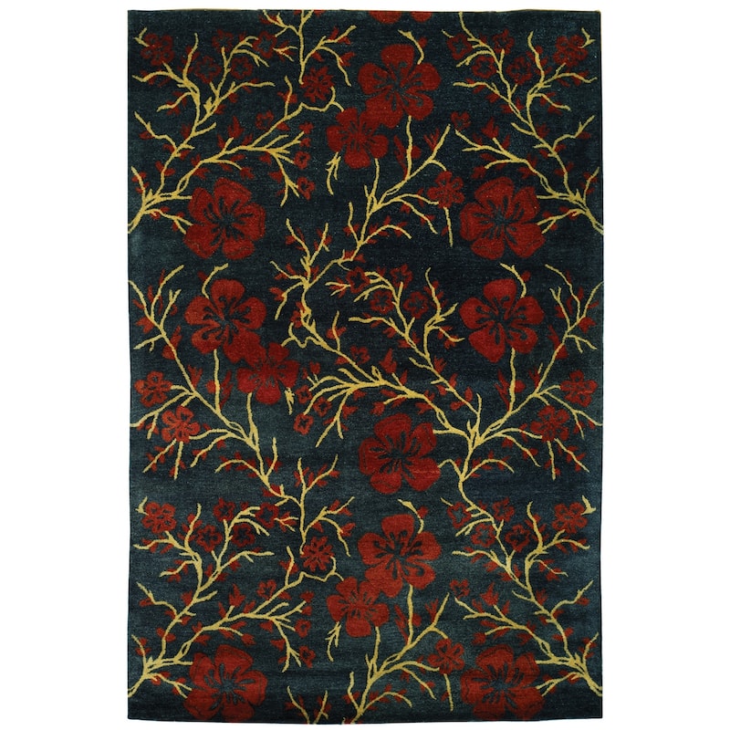 SAFAVIEH Handmade Metro Shinobu French Country Floral Wool Rug