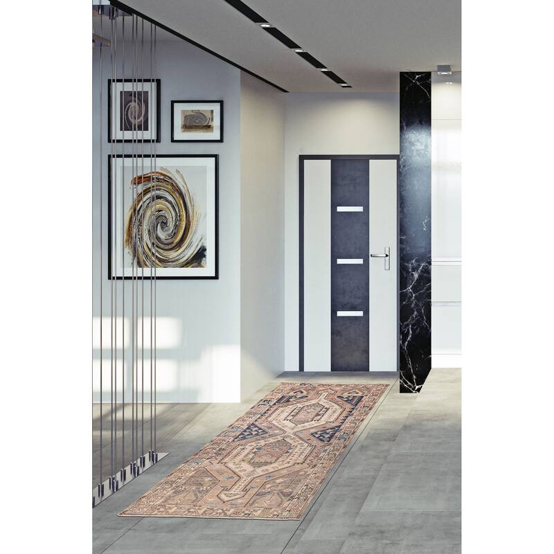 ECARPETGALLERY Hand-knotted Antalya Vintage Copper Wool Rug - 4'8 x 9'4
