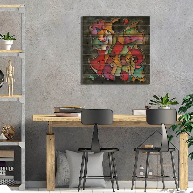 Noir Duet I Print On Wood by Eric Waugh - Multi-Color