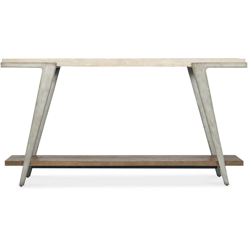 Hooker Furniture 7228-80165-85 Boomerang 14" Wide Marble Top Metal and