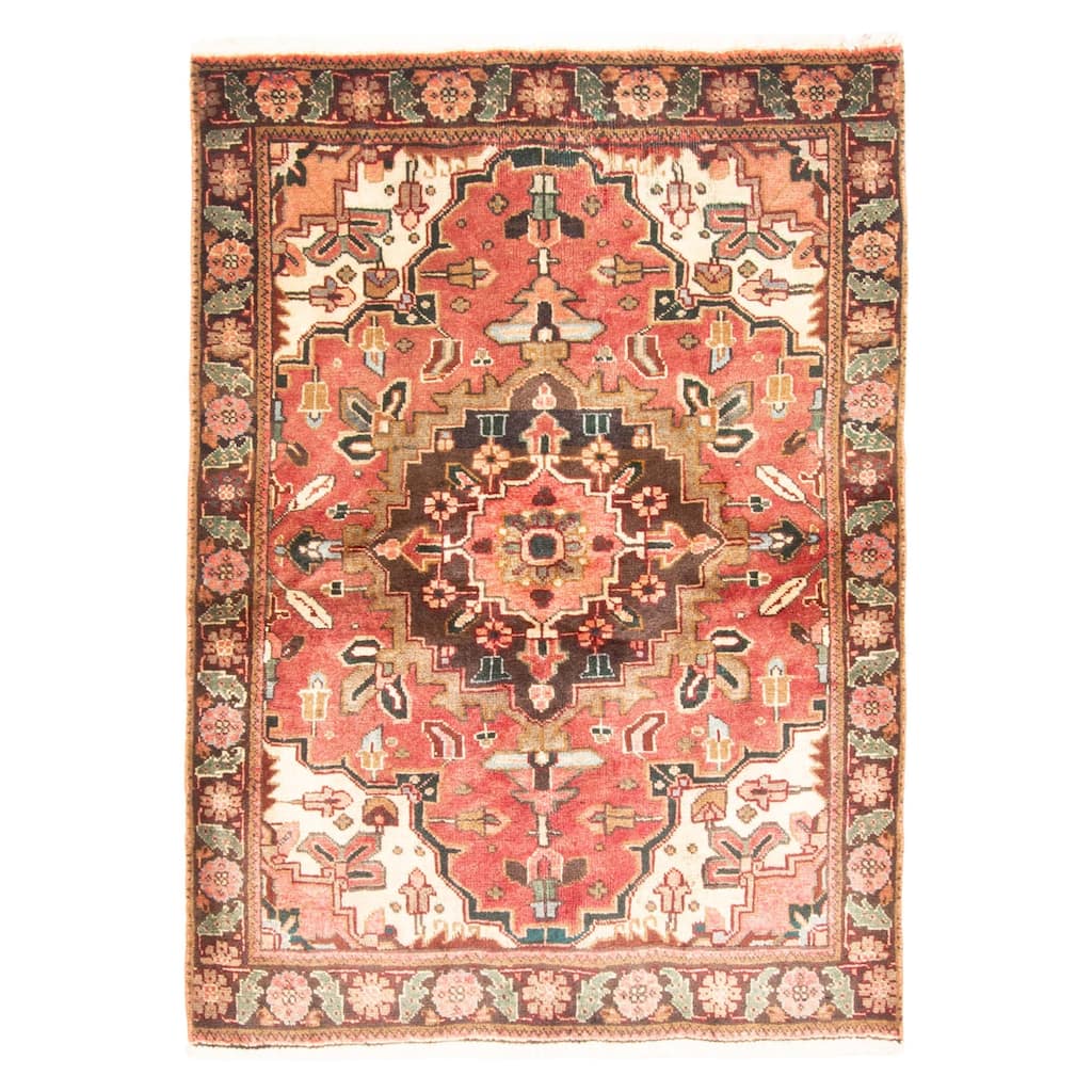 ECARPETGALLERY Hand-knotted Sarabi Red Wool Rug - 3'3 x 4'11