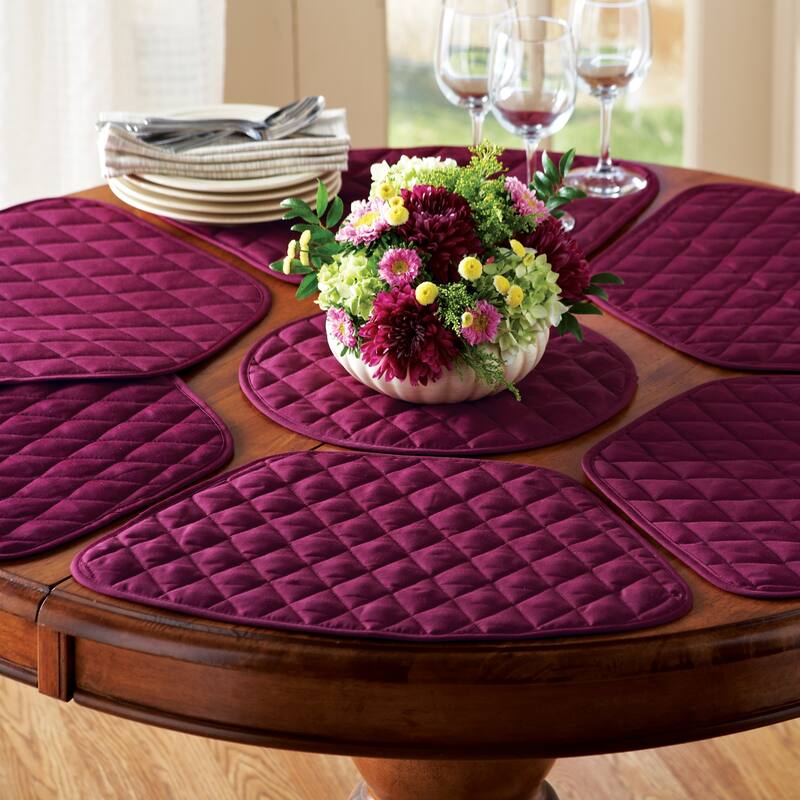 Kitchen Table Placemat and Centerpiece Set - 7 pc - 10.250 x 7.000 x 3.000 - Red