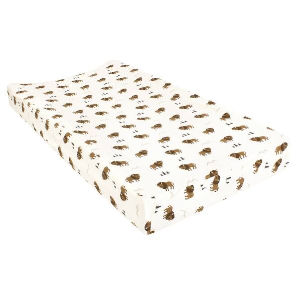 slide 1 of 1, Hudson Baby Infant Boy Changing Pad Cover, Wild Buffalo, One Size - Wild Buffalo Cotton - Wild Buffalo