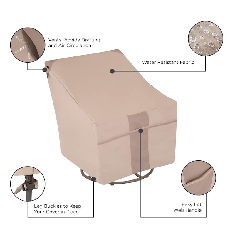 Modern Leisure® Monterey Patio Swivel Lounge Chair Cover, 2-Pack, 37.5"L x 39.25"W x 38.5"H, Beige