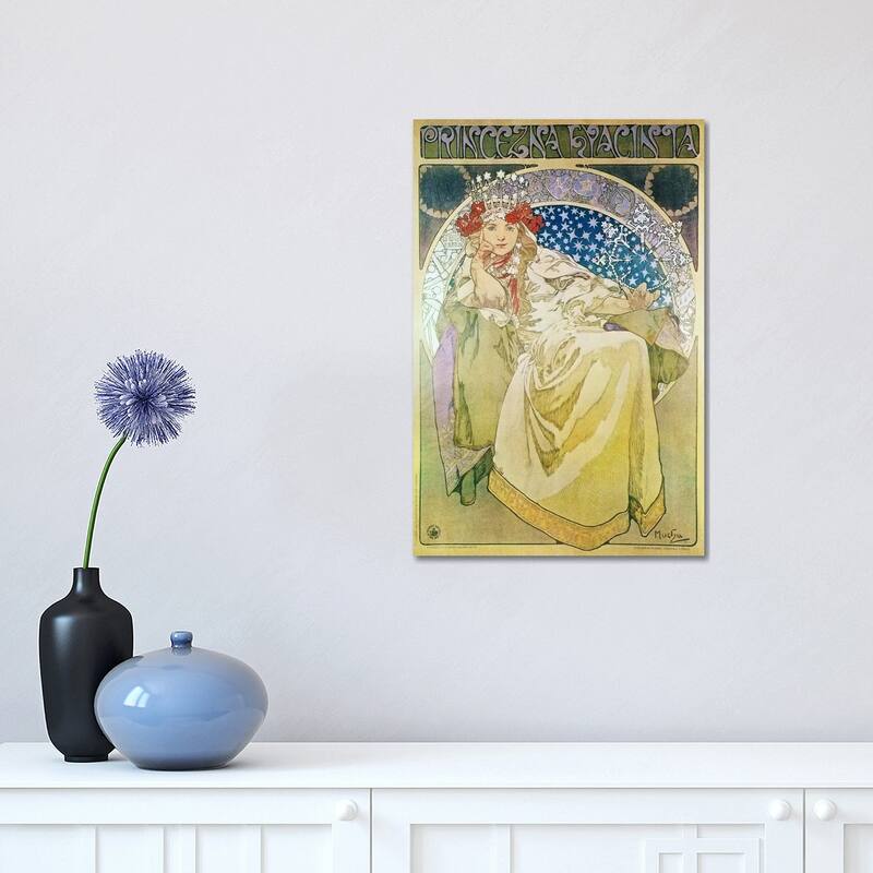 iCanvas "Princess Hyacinth (1911)" by Alphonse Mucha Canvas Print - 18x12x1.5