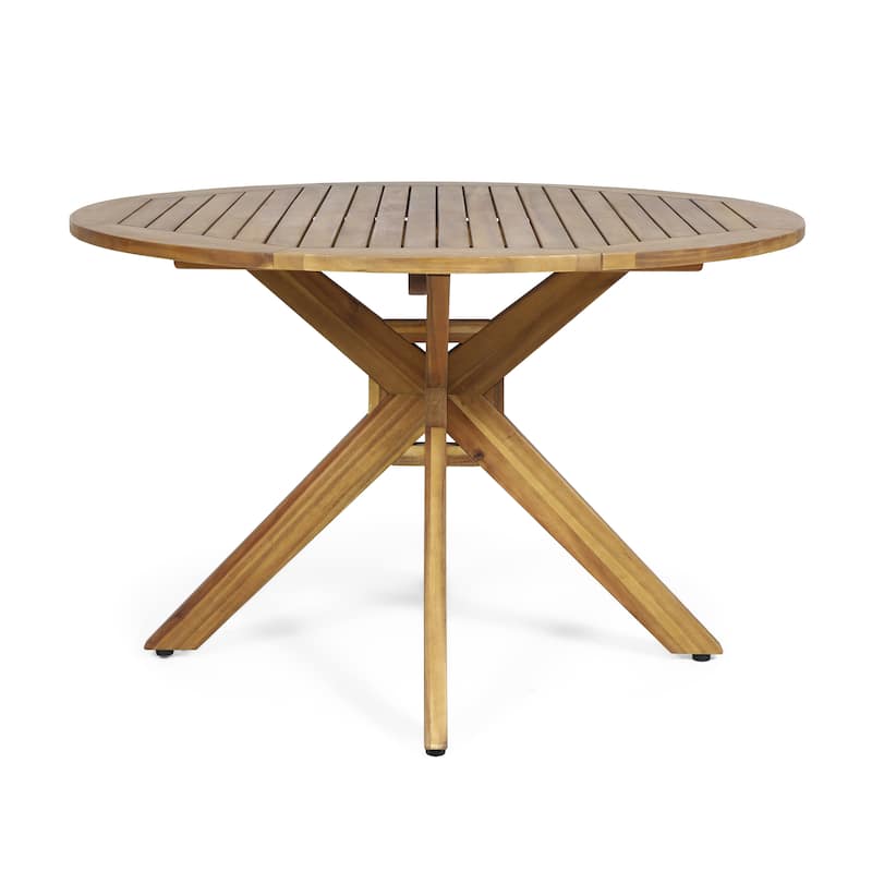Cedros Wicker/ Acacia Wood Outdoor 5-piece Dining Set by Christopher Knight Home