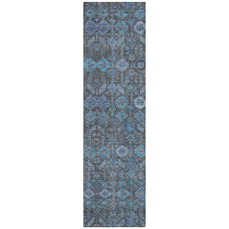 Machine Washable Indoor/ Outdoor Traditional Boho Chantille Rug