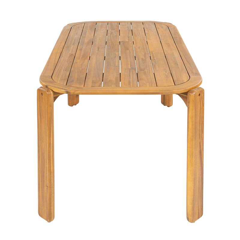 Scott Living Kaja Modern Outdoor Solid Wood Dining Table with Slat Top Design