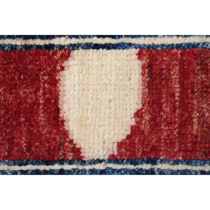 Hand Knotted Oriental 100% Wool Carpet Transitional Floral Navy Blue & Blues Oushak Area Rug - 6' 7'' X 5' 0''