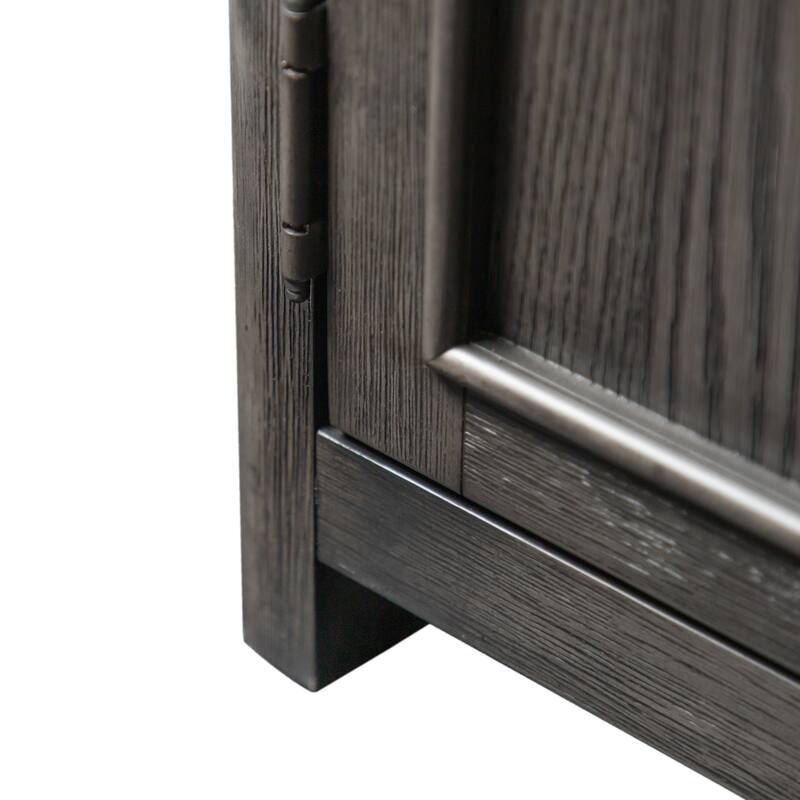 Furniture of America Piez Modern Ash Grey Wood Chairside End Table with Charging Port