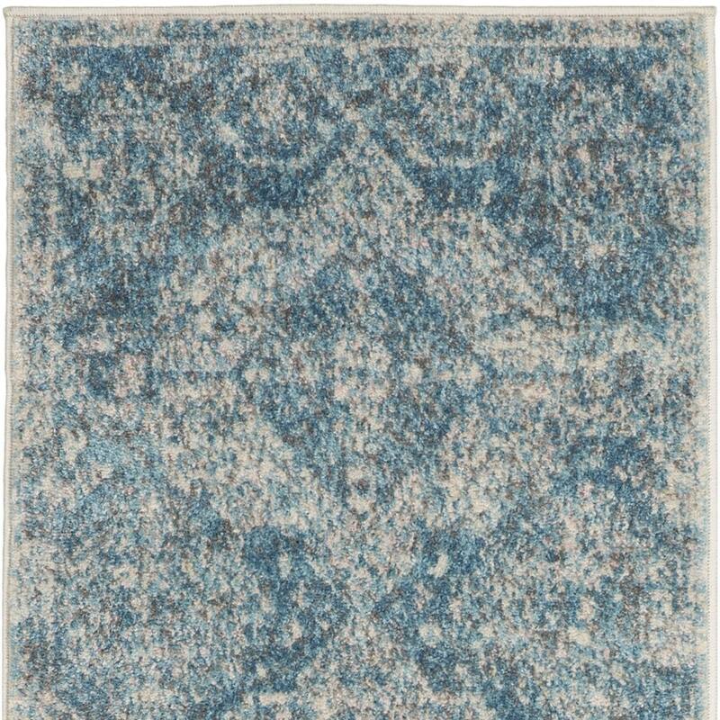 Power Loomed Distressed Geometric Abstract Modern Stain Resistant Area Rug - 87' X '27' X '0.5