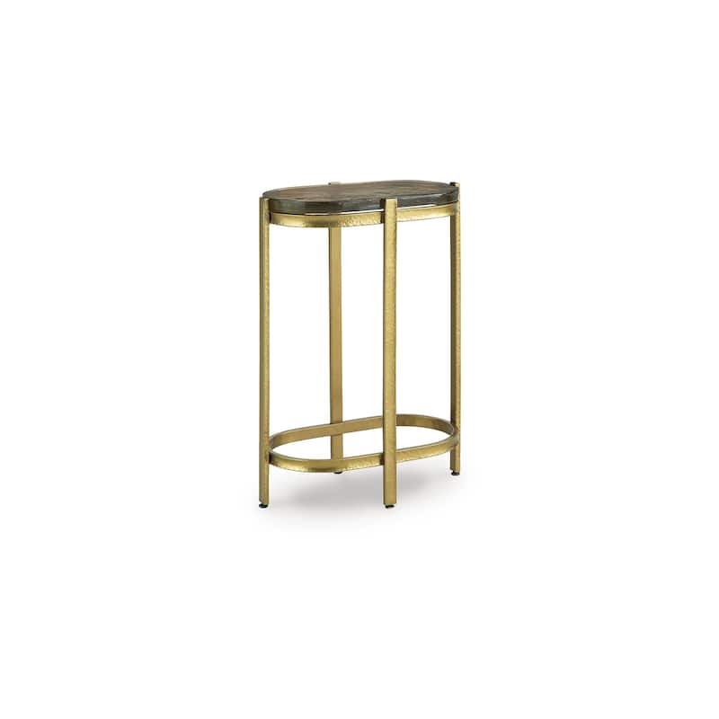 Signature Design by Ashley Porterville Metallic Accent Table - 17" W x 10.25" D x 24.38" H