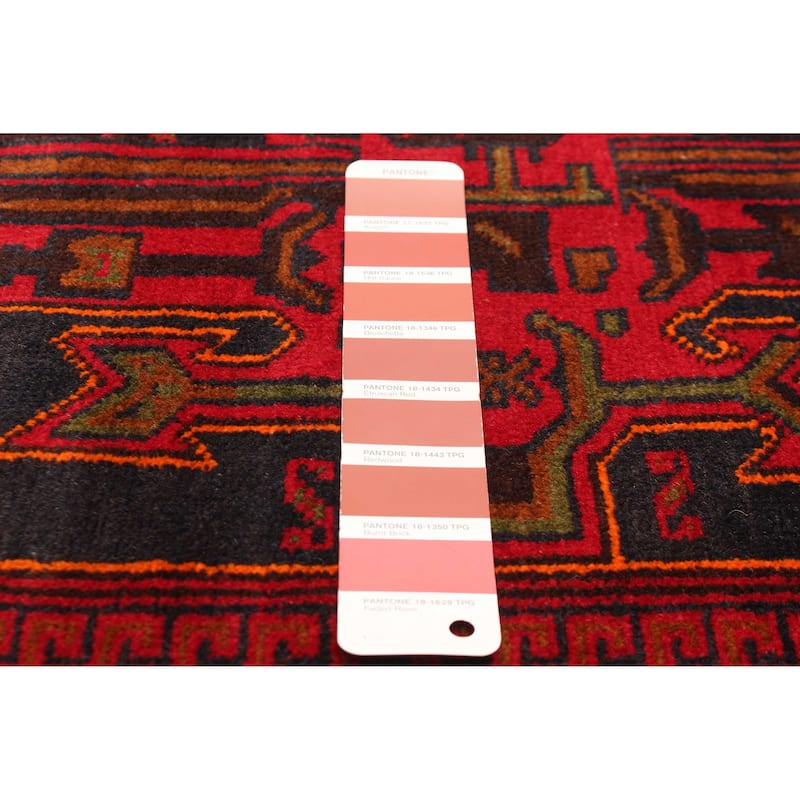 ECARPETGALLERY Hand-knotted Teimani Red Wool Rug - 3'6 x 6'6