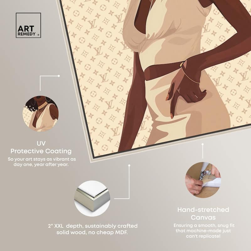 Stylish Gal in Tans Canvas by Art Remedy
