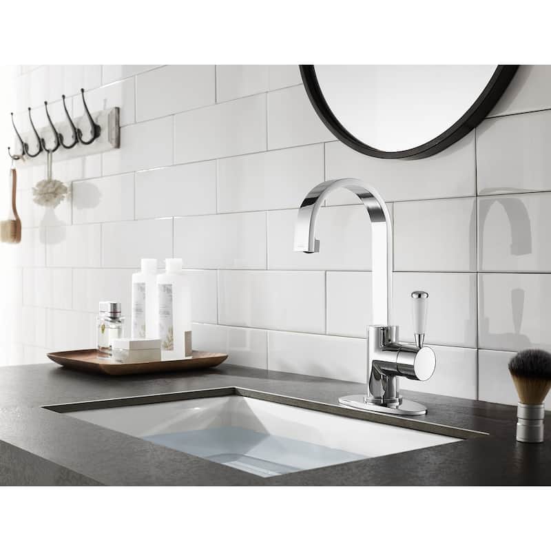 Kingston Brass Paris 1.2 GPM Single Hole Bathroom Faucet with Pop-Up