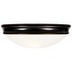 preview thumbnail 2 of 5, Access Lighting Atom - 3-Light 14" Flush Mount - Oil Rubbed Bronze Finish - Opal Glass Shade