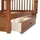 preview thumbnail 10 of 48, Full Over Full Wood Bunk Bed with Build-In Ladder,Storage Drawers Under-Bed