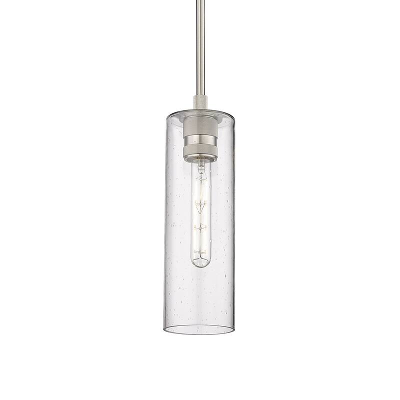 Innovations Lighting 434-1P-13-4 Crown Point Pendant Crown Point 4" - Polished Nickel / Seedy