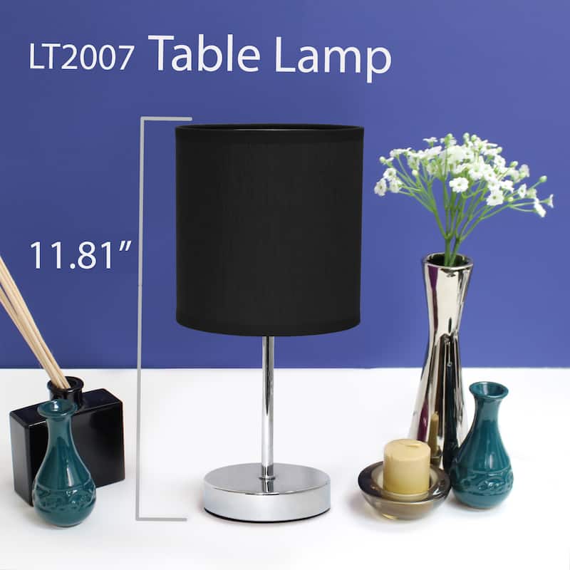 Simple Designs 11.81" Basic Mini Table Lamp with Feit LED Bulb Included - 11.81