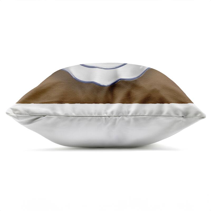 Stupell Aerial View Coffee Cup Printed Outdoor Throw Pillow Design by Matthew Piotrowicz