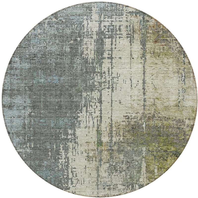 HomeRoots Abstract Transitional Rectangle Outdoor Rug