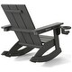 preview thumbnail 19 of 68, Shoreside Kids Outdoor Poly Adirondack Rocking Chair with Cup Holder (Set of 2)
