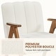 preview thumbnail 5 of 7, Yaheetech Mid Century Upholstered Accent Armchair Lounge Chair with V-Shaped Solid Wood Legs