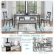 preview thumbnail 5 of 11, 6 Piece Kitchen Dining Set, Rectangular Wooden Dining Table with 4 Upholstered Chairs and a Bench