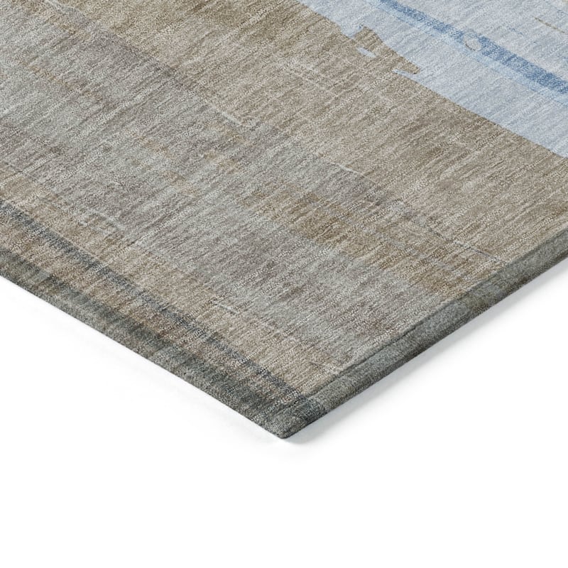HomeRoots Abstract Transitional Rectangle Outdoor Rug