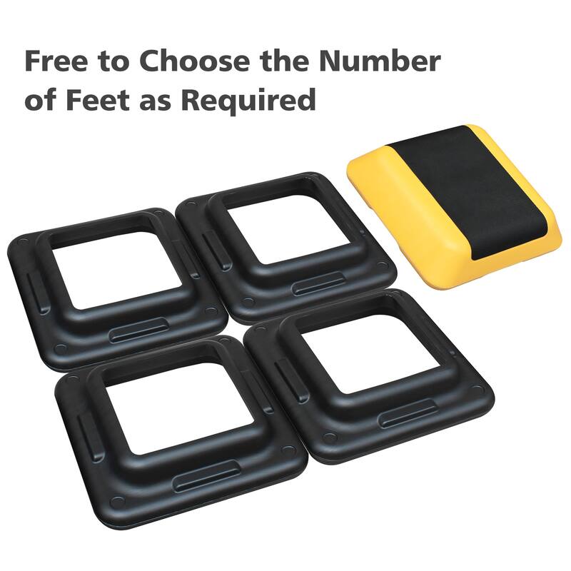 Height-Adjustable Step Aerobics Platform Fitness Equipment Stepper Trainer Exercise Step Platform with 4 Riser