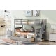 preview thumbnail 1 of 50, Twin-Over-Twin Bunk Bed with Three Drawers Gray