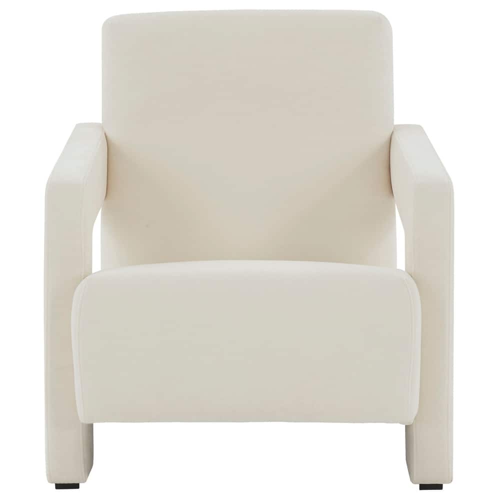 SAFAVIEH Couture Joffrette Modern Velvet Accent Chair - 27 In. W x 35 In. D x 30 In. H - 27Wx35Dx30H