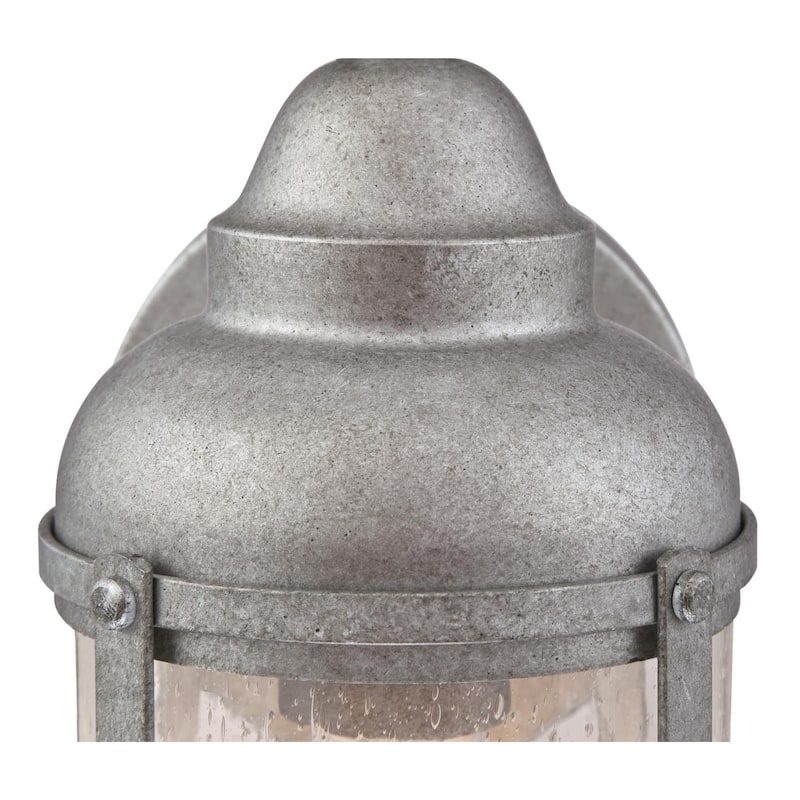 Westinghouse Rezner One-Light Outdoor Wall Fixture, Galvanized Steel Finish with Clear Seeded Glass