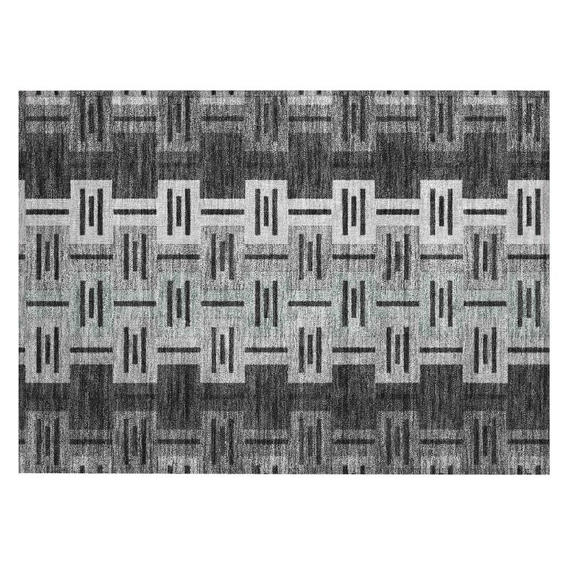 Machine Washable Indoor/ Outdoor Modern Wamego Chantille Rug