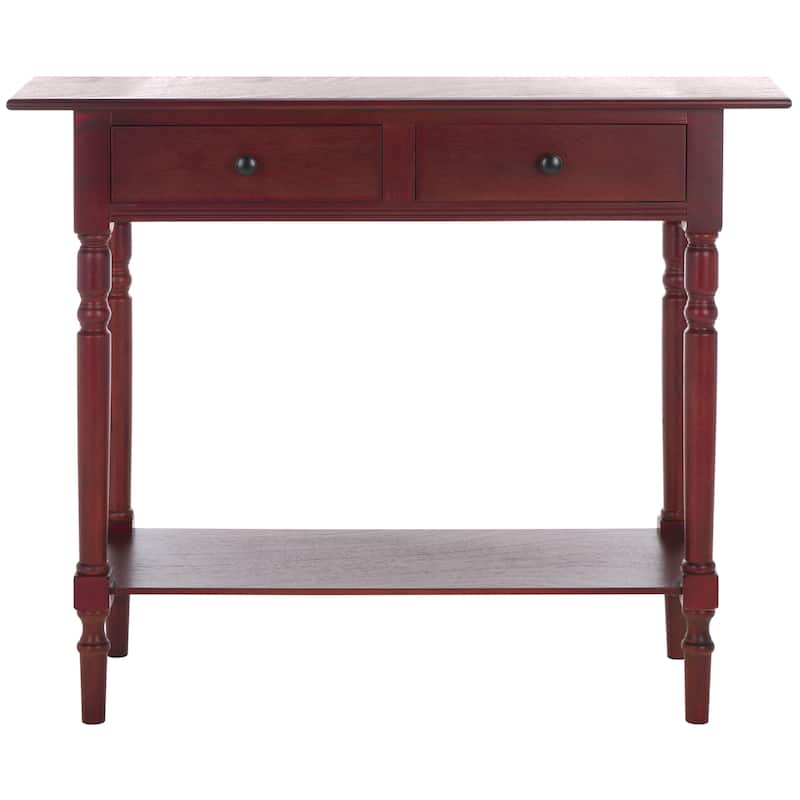 SAFAVIEH Arvilla Grey 2-Drawer Console Table - 37.8" x 13" x 31.9" - 38Wx13Dx32H - Dark Cherry