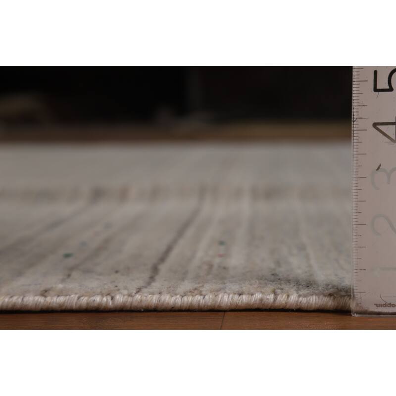 Hand Knotted Oriental 100% Wool Carpet Tribal Tribal Greys & Charcoal Gabbeh Area Rug - 10' 1'' X 8' 0''