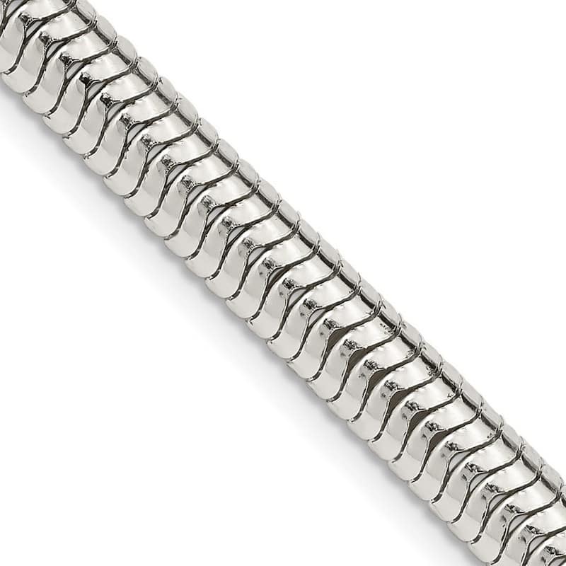 Curata 925 Sterling Silver Polished 6mm Snake Chain Necklace
