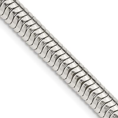 Curata 925 Sterling Silver Polished 6mm Snake Chain Necklace