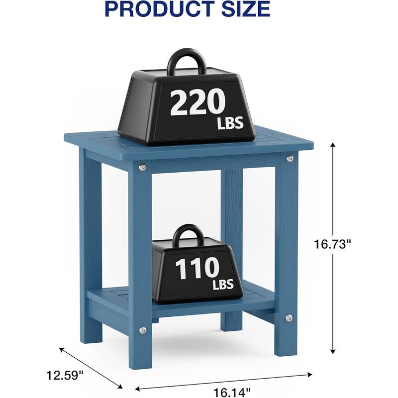 WINSOON HIPS All Weather Outdoor Side Table