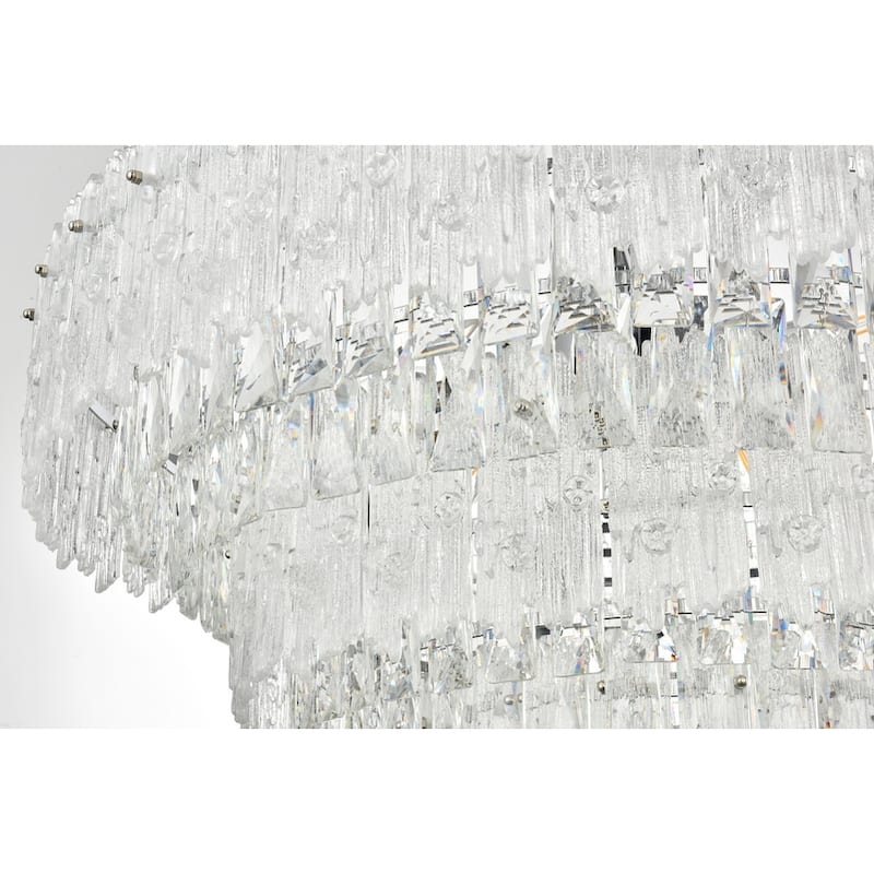 Elegant Lighting 1780D31 Emilia 10 Light 31" Wide Crystal Pendant