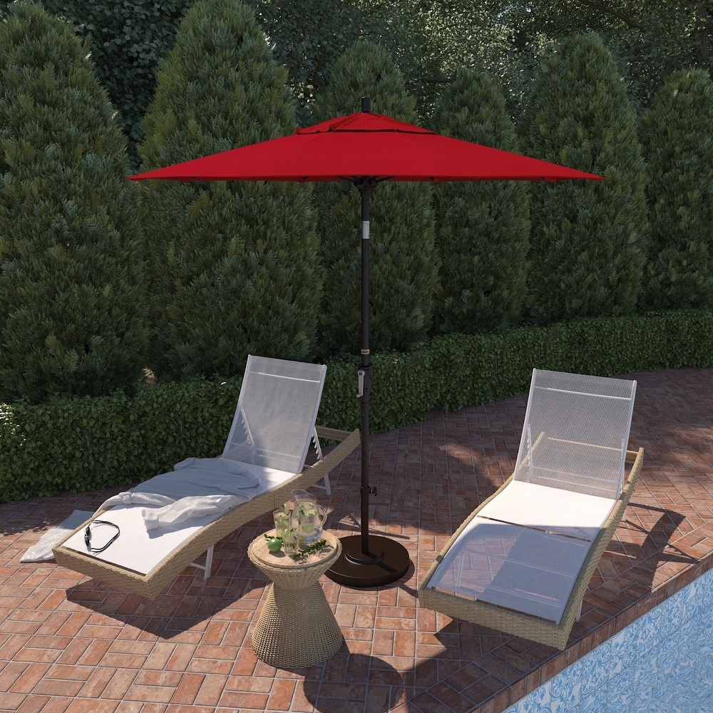 7.5 ft red patio umbrella Blissun Umbrella, Yard Umbrella, Outdoor Market with Push Button Tilt Crank (Red) : Patio, Lawn & Garden in pole design makes setup a breeze Formosa Covers 7.5 ft Market