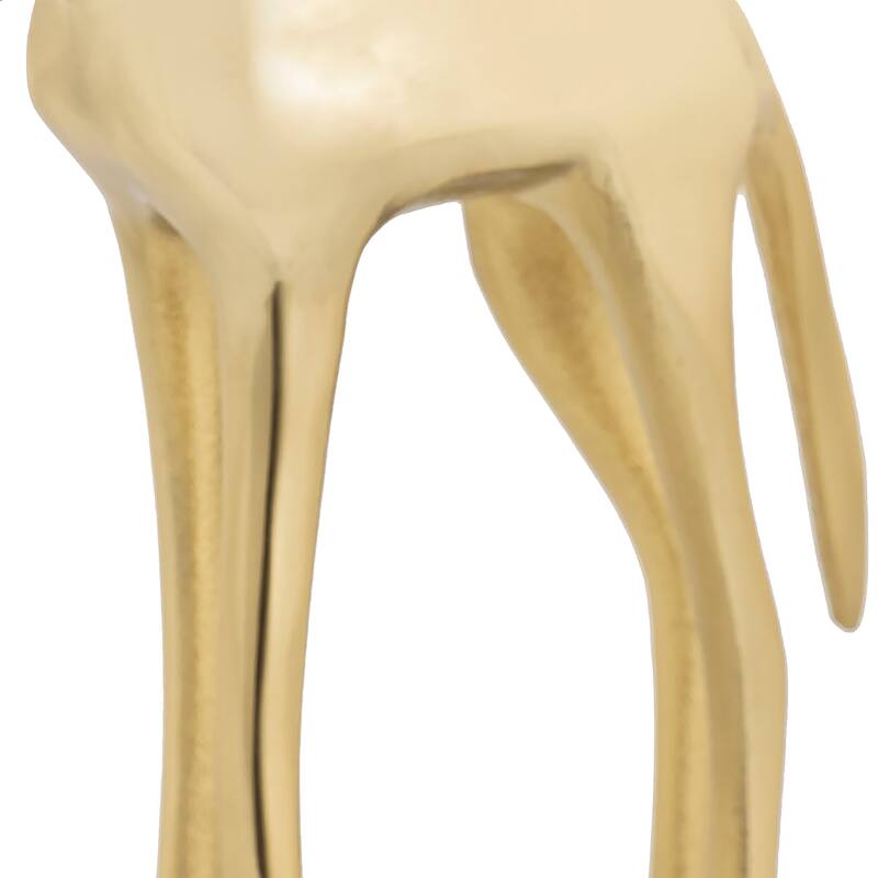 Elk Home Brass Giraffe Polished Brass Metal Sculpture