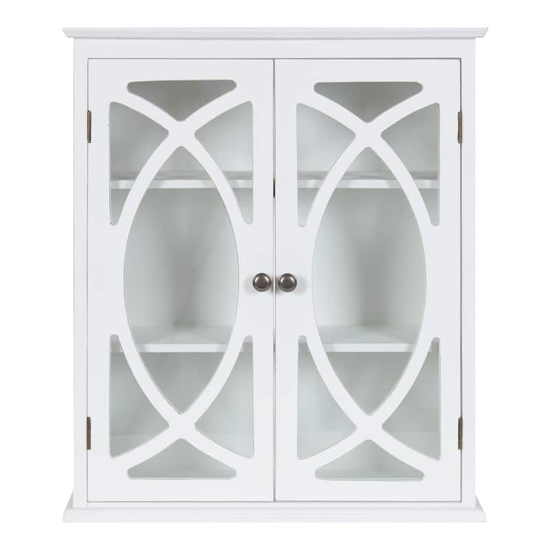 Kate and Laurel Quinlan Decorative Rustic 2-Door Wall Cabinet