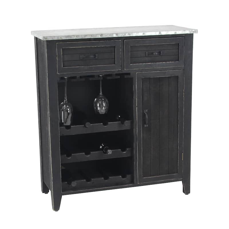 Wood Standing Wine Rack - Black - Roche River Decor - Black