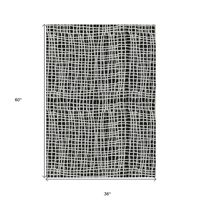 HomeRoots Striped Transitional Rectangle Outdoor Rug